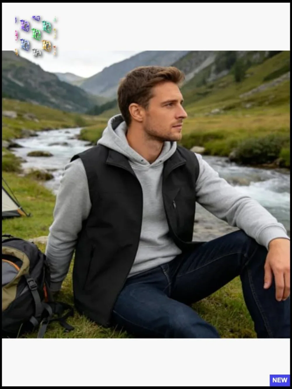 Men's Lightweight Utility Vest Sleeveless Outdoor Travel Hiking Work Jacket